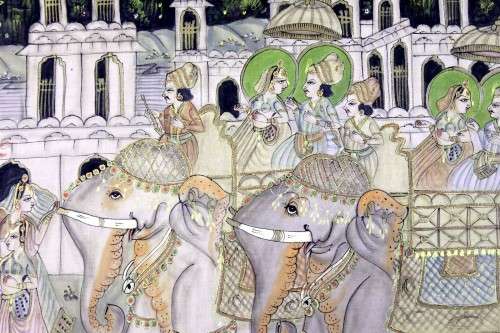 Indian festive scene - A large beauty! - Giveaway price! - Bid now!!