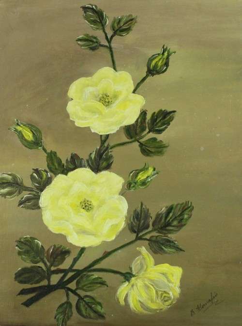 B Hanafin - Still life flowers - An old beauty! - Oil painting - Low price! - Bid now!