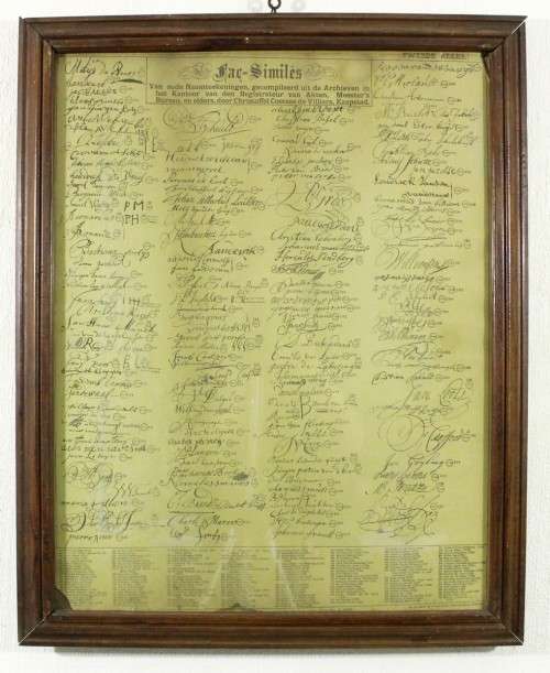 Registrateur van Akten, Kaapstad - Copy of signatures from 1711 -1732 - A very old treasure!!