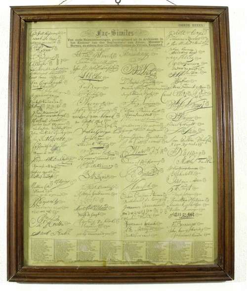 Registrateur van Akten, Kaapstad - Copy of signatures from 1732 -1756 - A very old treasure!!