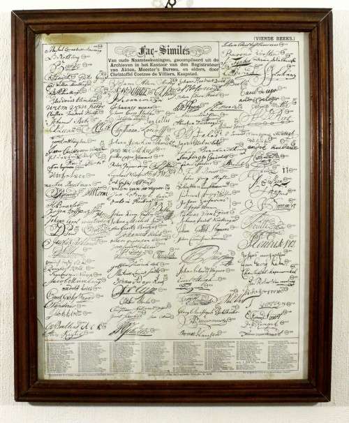 Registrateur van Akten, Kaapstad - Copy of signatures from 1756 -1778 - A very old treasure!!