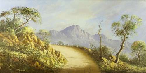 Jacobi (Benjamin Jacobus Davis) -  Dirt road in the mountains - 100cm x 50cm! Stunning!! Bid now!!