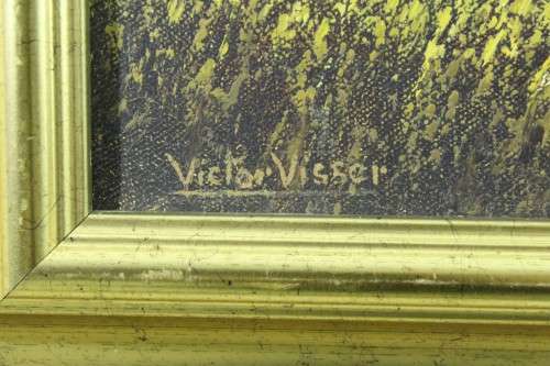 Victor Visser - River in a landscape  - A stunning painting! - Low price! - Bid now!!