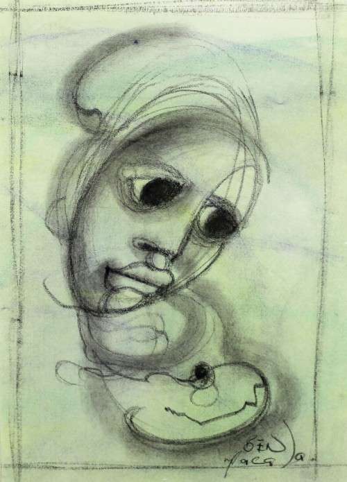 Ben Macala - Abstract face - A little treasure! - Bid now!!