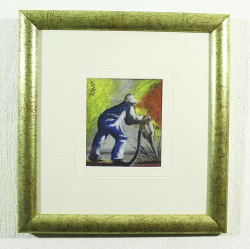 Dumisani Sibisi - Miner with jackhammer - A beautiful little treasure - Low, low price bid now!!