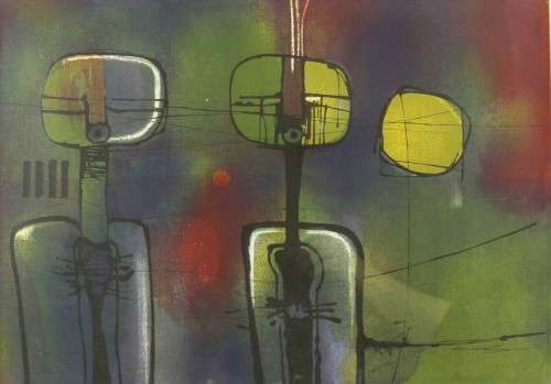 Winston Saoli - Abstract figures and shapes - Stunning work!! Bid now!!
