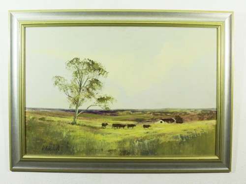 W Hendriks - Landscape with cattle and a large tree - A beautiful painting! Bid now!