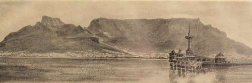 Cape Town Pier - An old print - Signed - A beautiful treasure! - Bid now!