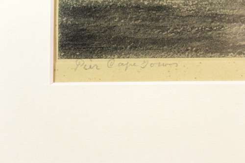 Cape Town Pier - An old print - Signed - A beautiful treasure! - Bid now!