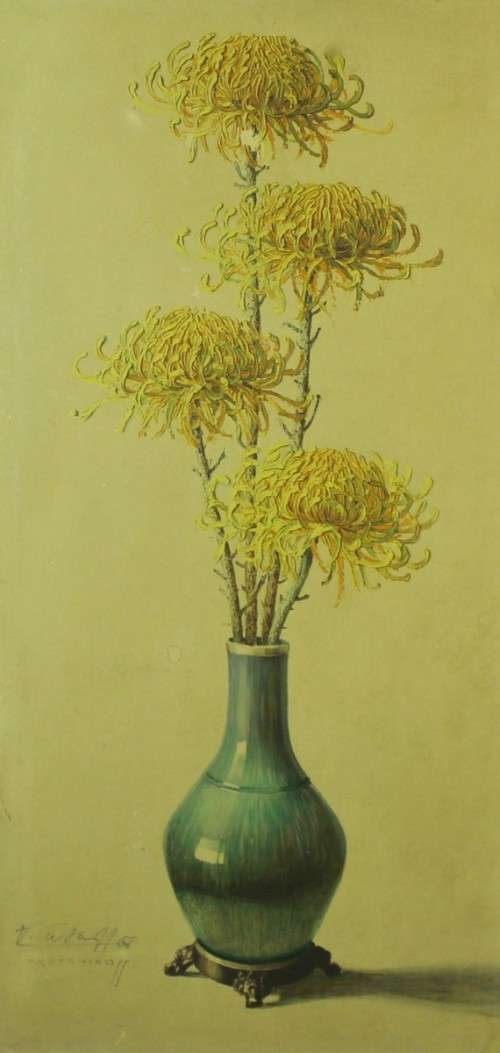 V Tretchikoff - Still life - Signed and dated - A beautiful treasure! - 91cm x 44cm - Bid now!