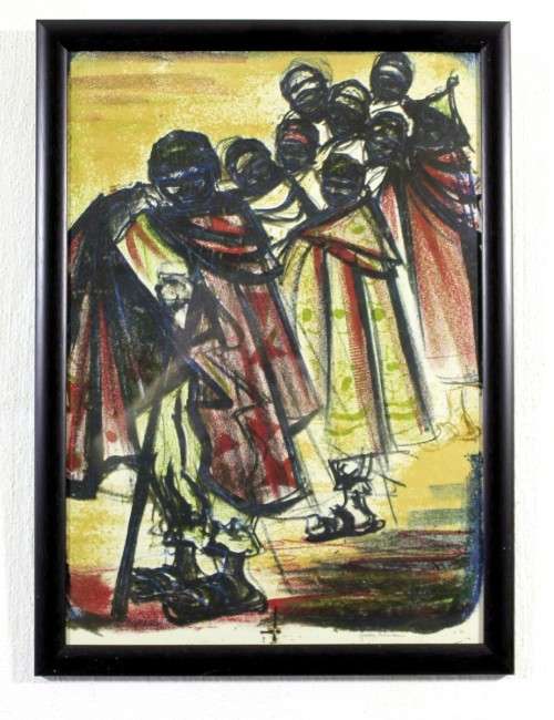 Grethe Schonken - Traditional woman - Mixed media - A beauty!! Low price!!  Bid now!