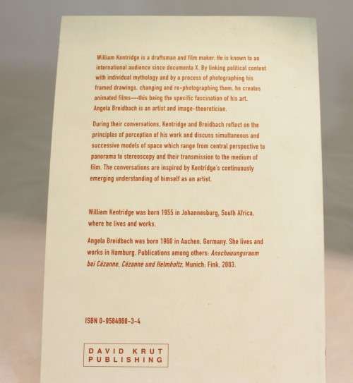 William Kentridge - Thinking aloud - Autographed book - An excellent reference work! Bid now!