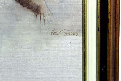 Vic Guhrs - Bateleur Eagle - A stunning oil painting! Invest now!! 100cm x 57cm - Bid now!