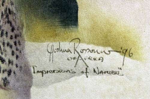 Joshua Rossouw - Impressions of Namibie - A stunning mixed media painting! Invest now!!