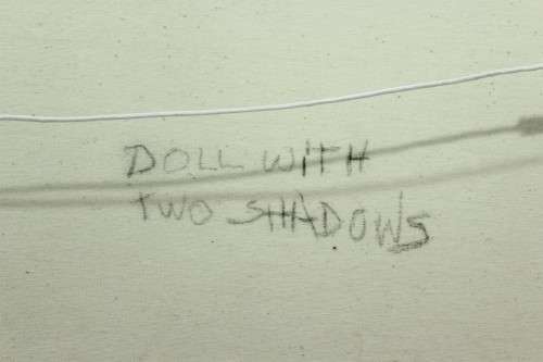 Miriam Styen - Doll with two shadows - An impressive / disturbing oil painting! Bid now!!