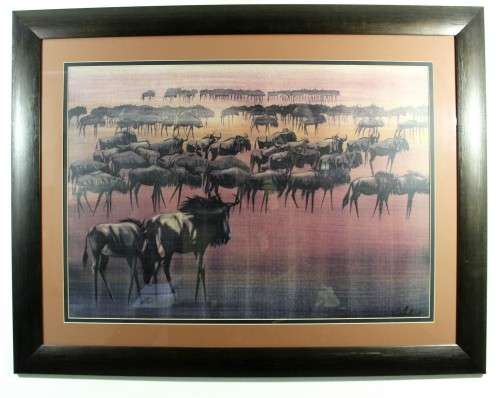 Gordon Vorster - Wildebeest - A real stunner!! 86cm x 59cm - Bid now!!