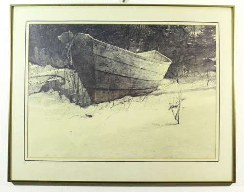 Herbert Shimptres? - Fishers boat - Litho print - A lovely piece! - Bid now!!