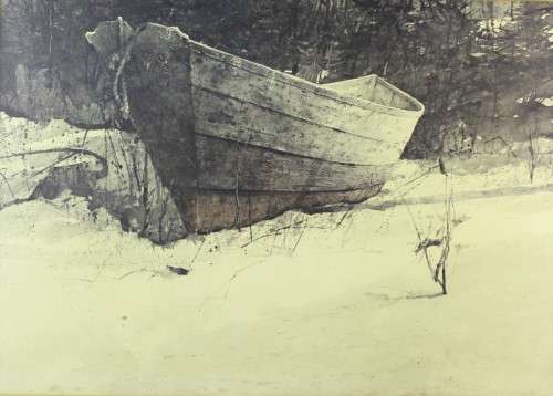 Herbert Shimptres? - Fishers boat - Litho print - A lovely piece! - Bid now!!