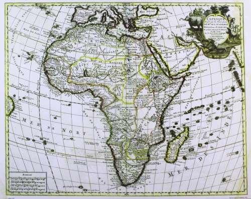 French map of Africa - A lovely print! - Bid now!