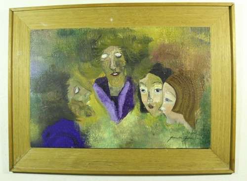 Jeanette Finn - Faces - A beautiful painting! - Bid now!