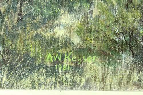 AW Keyser - Dirt road through the mountains - A beautiful painting! Bid now!