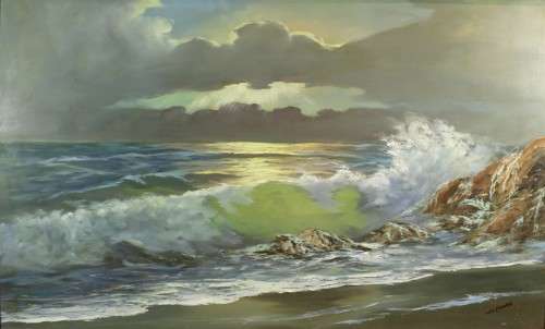 JL Faure - Seascape - A stunning painting!! Bid now!!