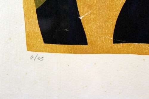 Hannes Harrs - Abstract form yellow - Limited edition - What a beauty!! Bid now!