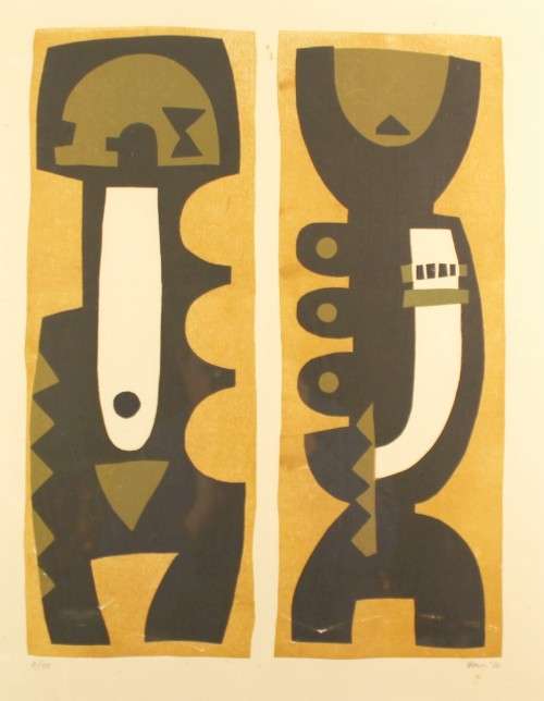 Hannes Harrs - Abstract form yellow - Limited edition - What a beauty!! Bid now!