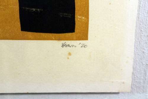 Hannes Harrs - Abstract form yellow - Limited edition - What a beauty!! Bid now!