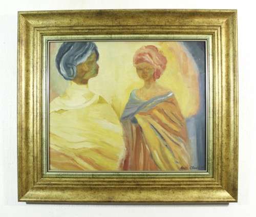 Anita Clouts - Two ladies - Beautiful art!! Bid now!!