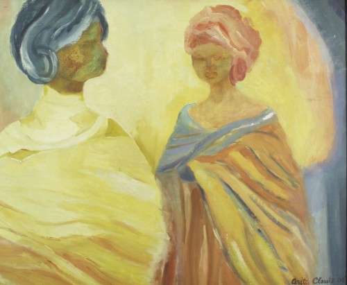 Anita Clouts - Two ladies - Beautiful art!! Bid now!!