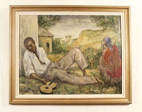 Arbel - Musician taking a break - A beautiful painting - Bid now!!