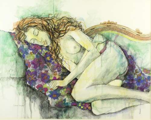 Loraine Campbell - Nude study - A stunning painting! - A large beauty! Bid now!