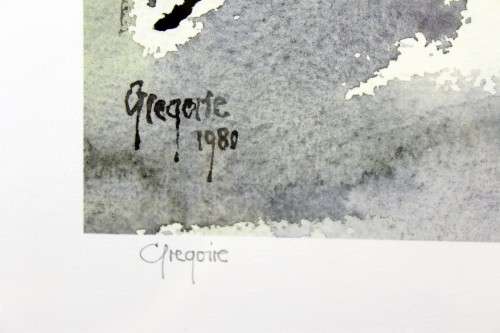 Gregoire Boonzaier  - Cape street scene - A beautiful signed litho print! Giveaway price, bid now!