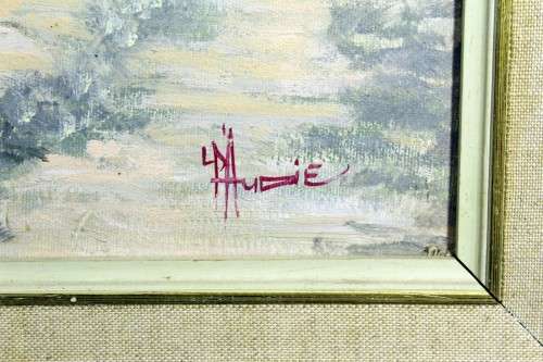 Louis Audie - Thorn tree in a landscape!! Investment art! Bid now! *Free courier!