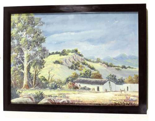 Paul Potgieter - Farmhouse in a landscape - A beautiful little treasure! - Bid now!!