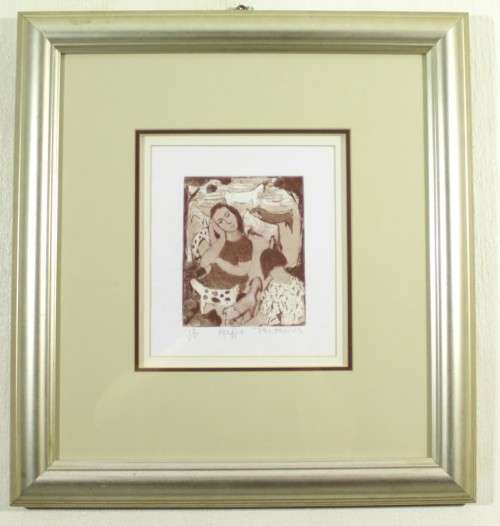 Kaffie Pretorius - In thought - A beautiful limited edition print!! Bid now!!