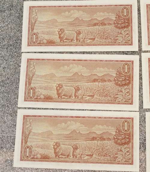 R1 - TW de Jongh - 7 Sequential numbers - Crisp & Uncirculated - Low price - Bid now!