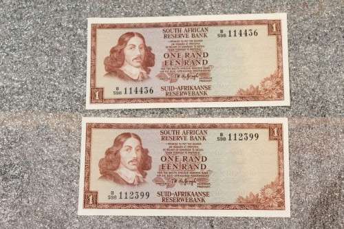 R1 - TW de Jongh - 2 Notes - Crisp and uncirculated - Low price - Bid now!