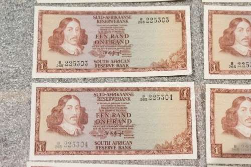 R1 - TW de Jongh - 10 Sequential numbers - Crisp & Uncirculated - Low price - Bid now!