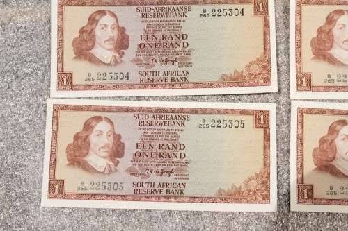 R1 - TW de Jongh - 10 Sequential numbers - Crisp & Uncirculated - Low price - Bid now!