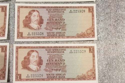 R1 - TW de Jongh - 10 Sequential numbers - Crisp & Uncirculated - Low price - Bid now!