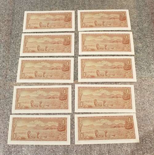 R1 - TW de Jongh - 10 Sequential numbers - Crisp & Uncirculated - Low price - Bid now!