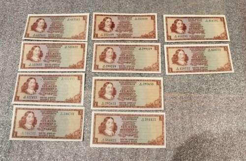 R1 - TW de Jongh - 10 Notes - Good circulated condition - Low price - Bid now!