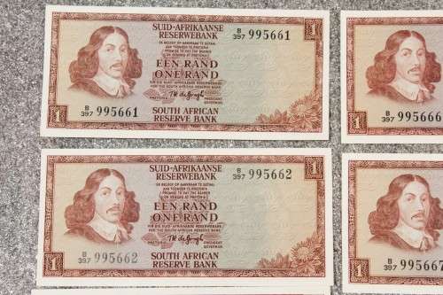 R1 - TW de Jongh - 10 Sequential numbers - Crisp & Uncirculated - Low price - Bid now!