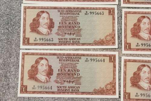 R1 - TW de Jongh - 10 Sequential numbers - Crisp & Uncirculated - Low price - Bid now!