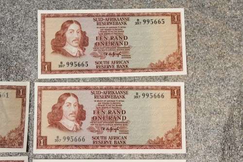 R1 - TW de Jongh - 10 Sequential numbers - Crisp & Uncirculated - Low price - Bid now!