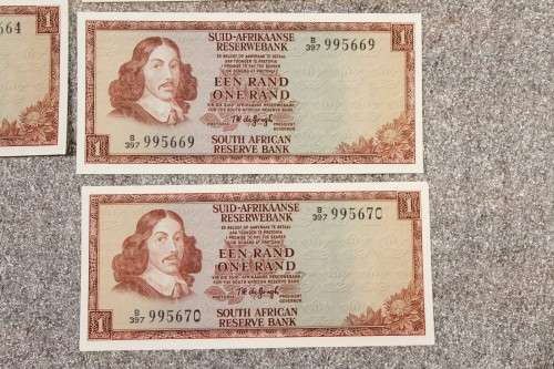 R1 - TW de Jongh - 10 Sequential numbers - Crisp & Uncirculated - Low price - Bid now!