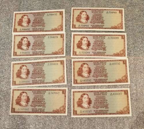 R1 - TW de Jongh - 8 Notes - Very good to crisp condition - Low price - Bid now!