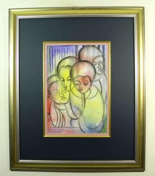 Thami Tshabalala - Ladies - A beautiful mixed media! - Bid now!!